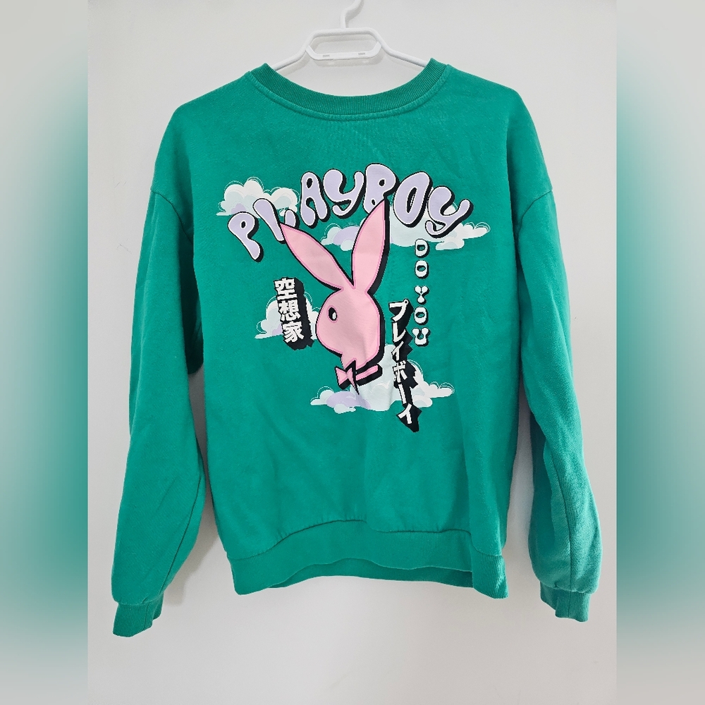 Green Playboy Crewneck Sweater